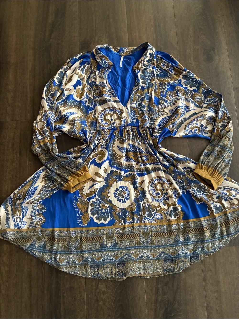 Free People Say You Love Me Paisley Mini Dress XS